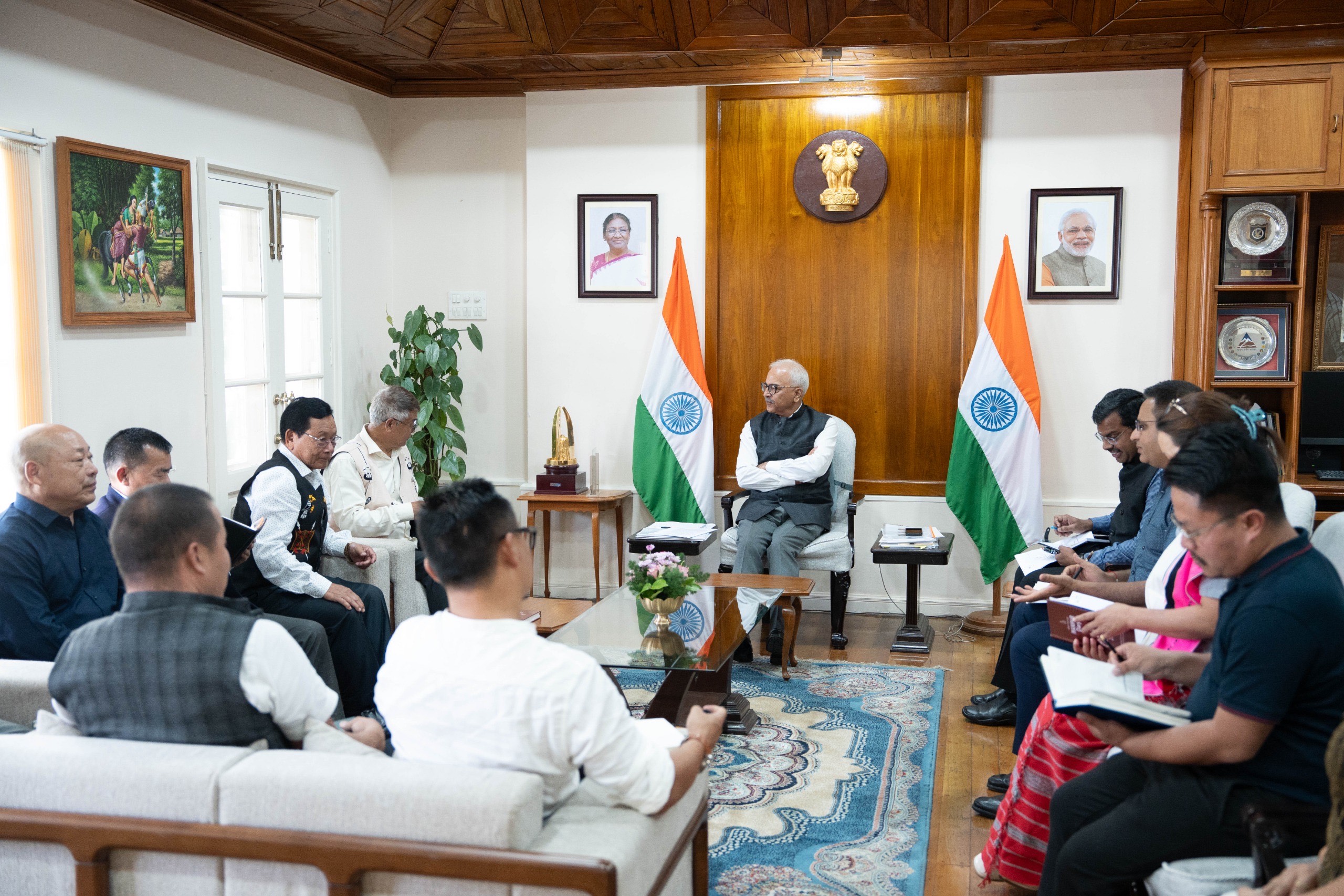Manipur Governor Engages UNC Leaders on Urgent Border Fencing Issues