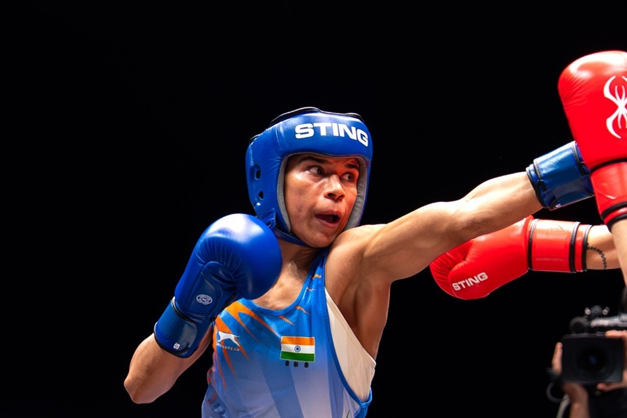 Nikhat Zareen Shines Bright in World Boxing Championships Quarterfinals!