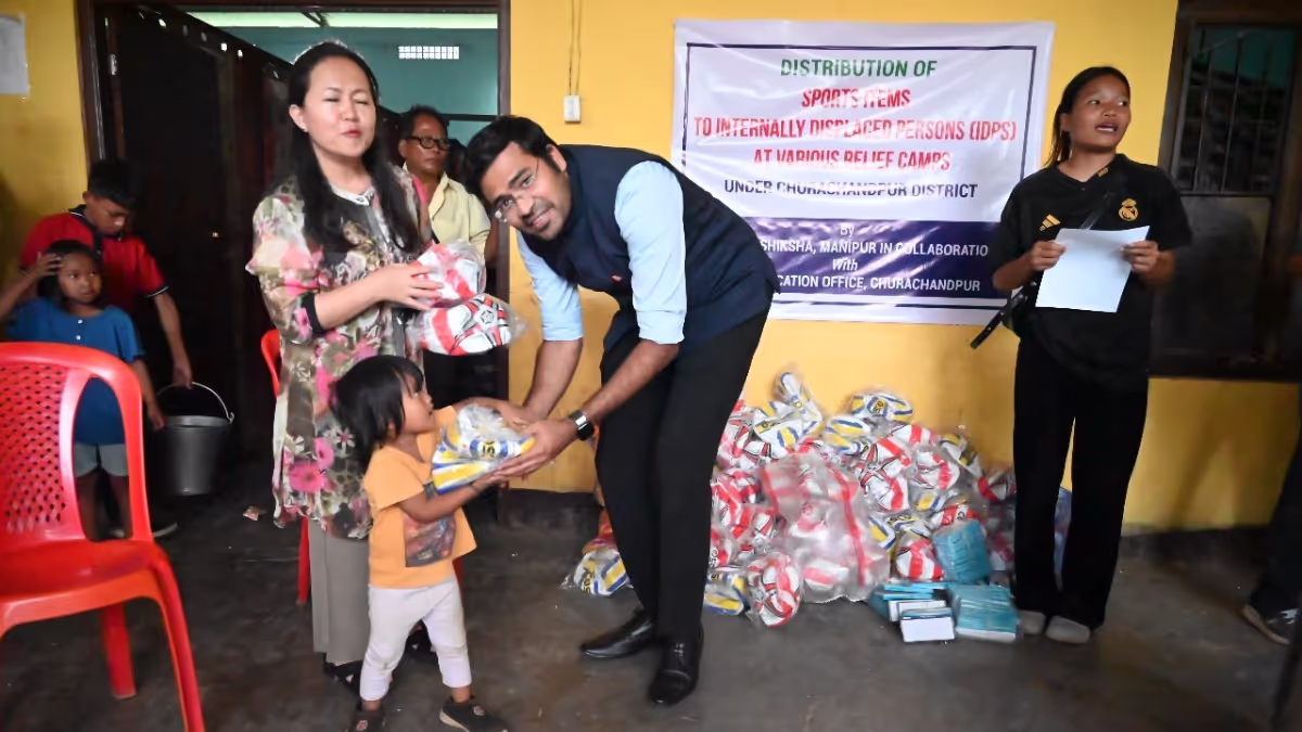 Empowering Hope: Churachandpur's Displaced Persons Receive Vital Sports Kits