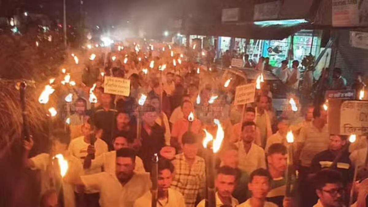 Chutia Community Stages Powerful Torchlight Rally in Dhemaji for ST Status
