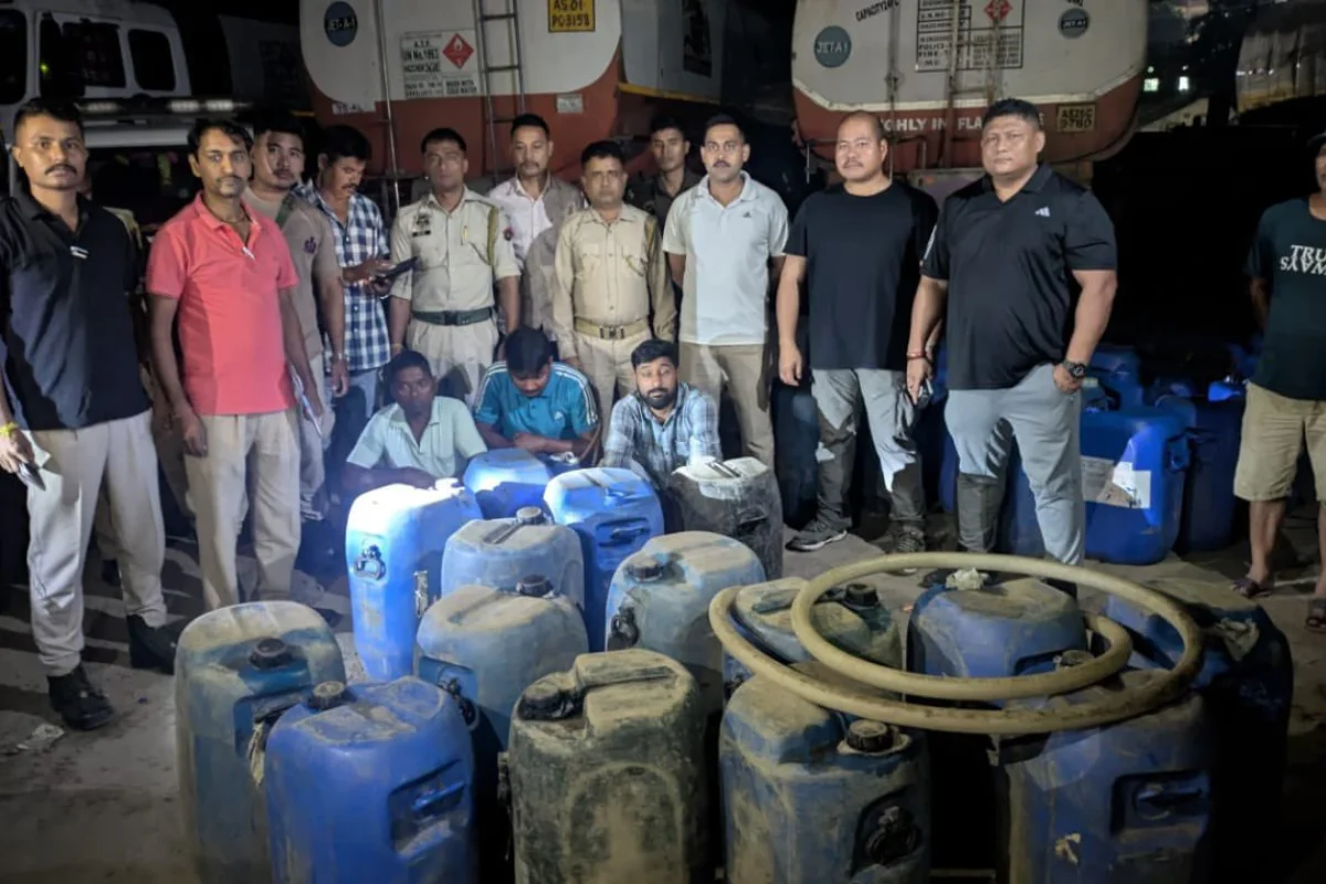 Guwahati Oil Theft Operation Thwarted: Two Arrested with 780 Litres Stolen Fuel
