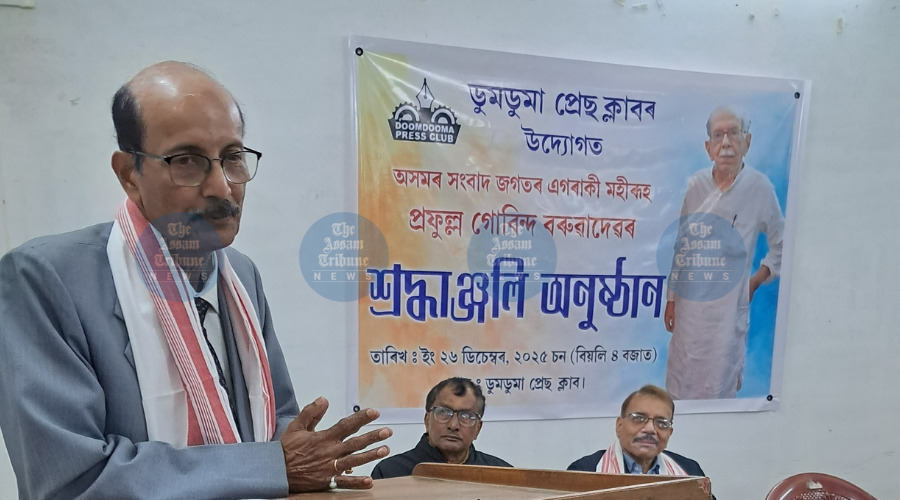 Doomdooma Press Club Honors Legacy of Prafulla Govinda Baruah