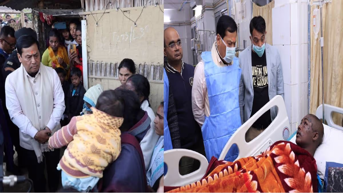 Sarbananda Sonowal Visits Tinsukia to Support Families After Anjaw Tragedy