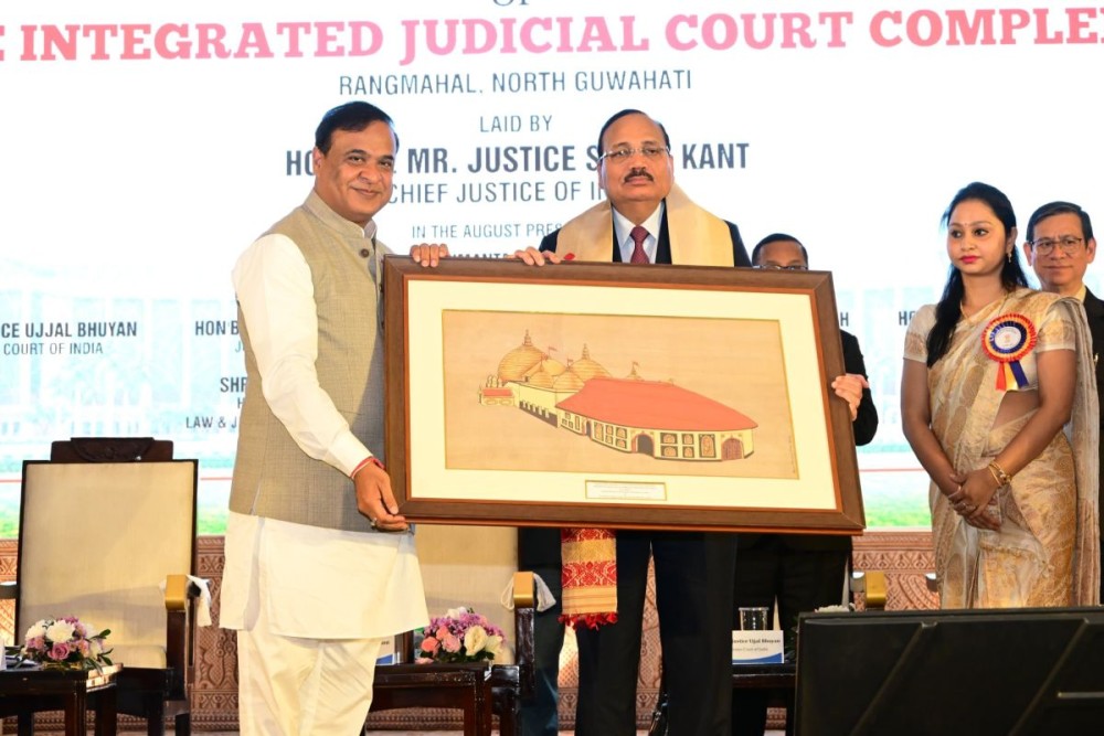 CJI Breaks Ground for Judicial Complex in North Guwahati Despite Protests