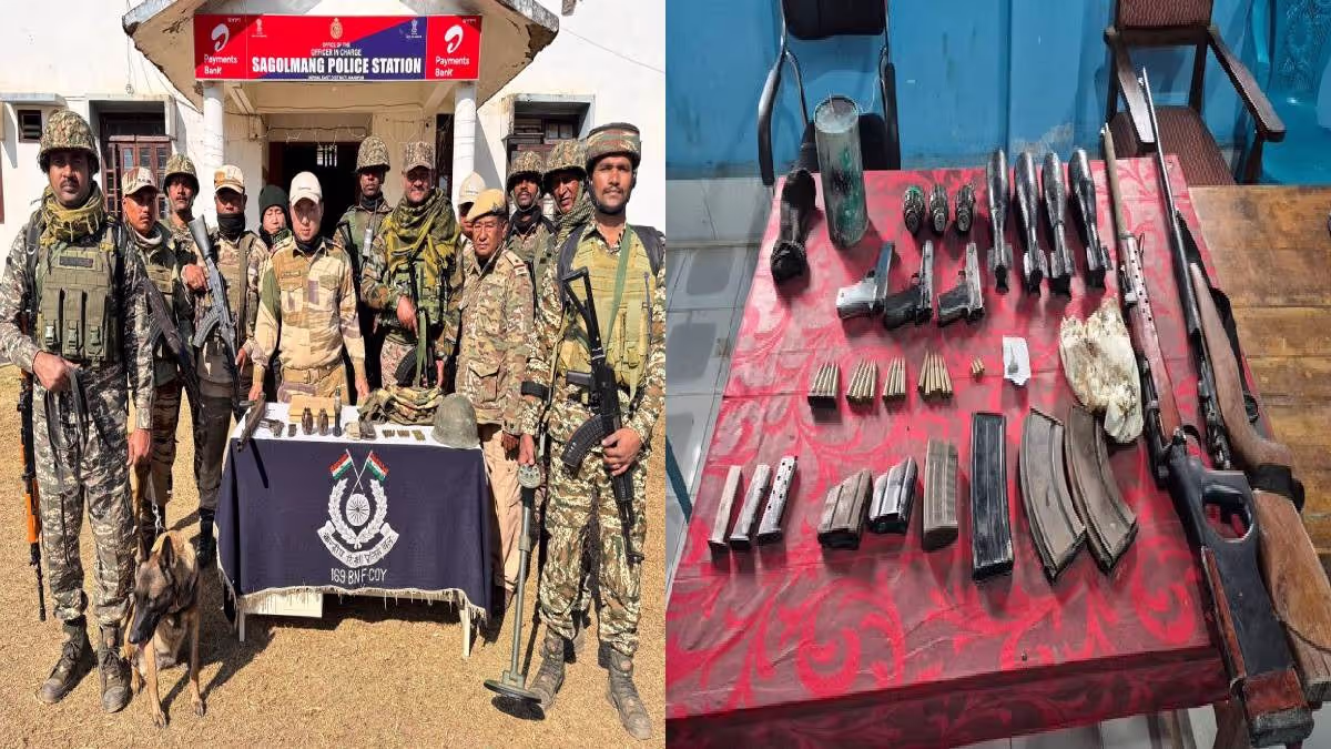 Massive Arms and Explosives Seized in Manipur: RPGs, IEDs, and Mortars Found