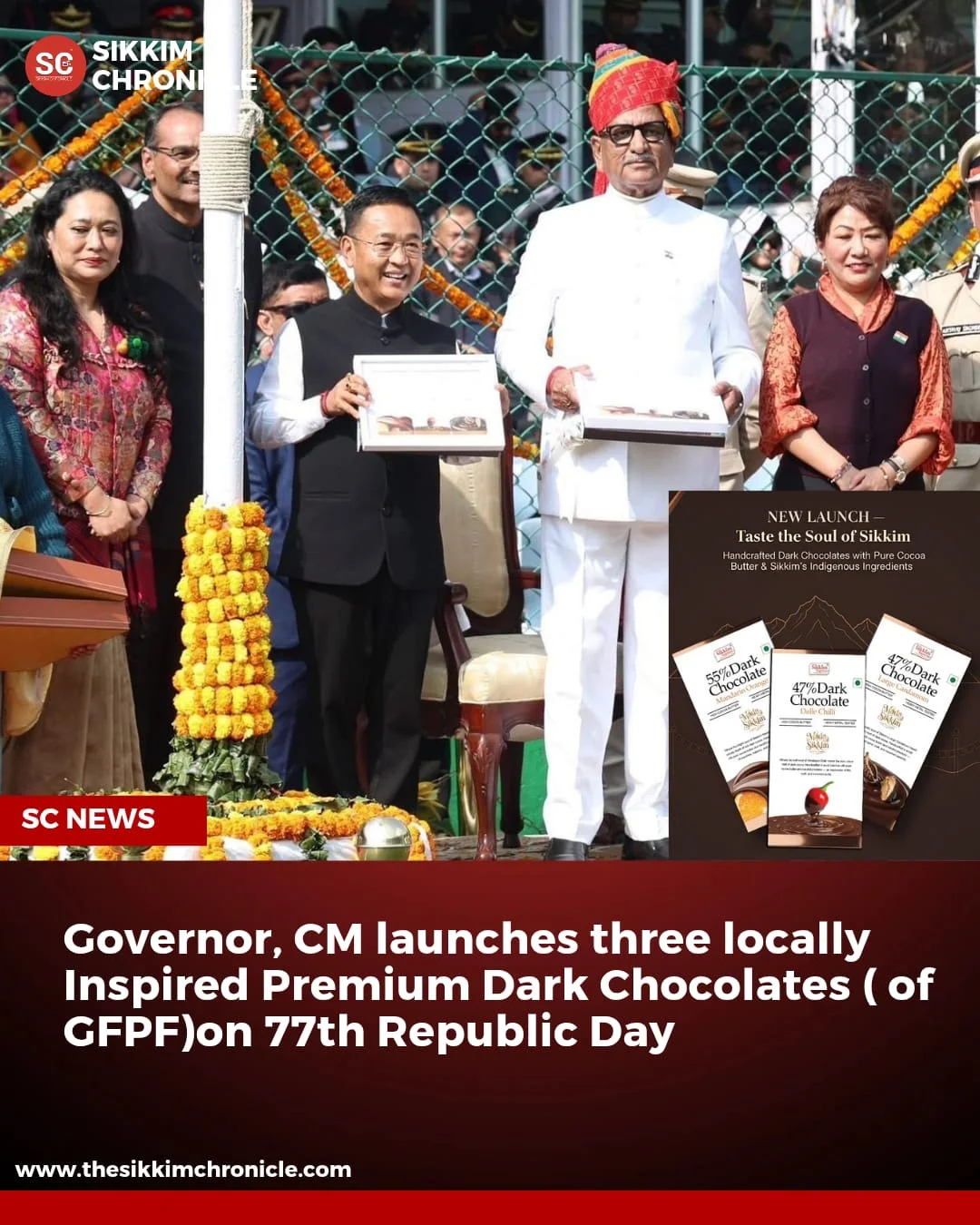Governor and CM Unveil Locally Inspired Premium Dark Chocolates on Republic Day