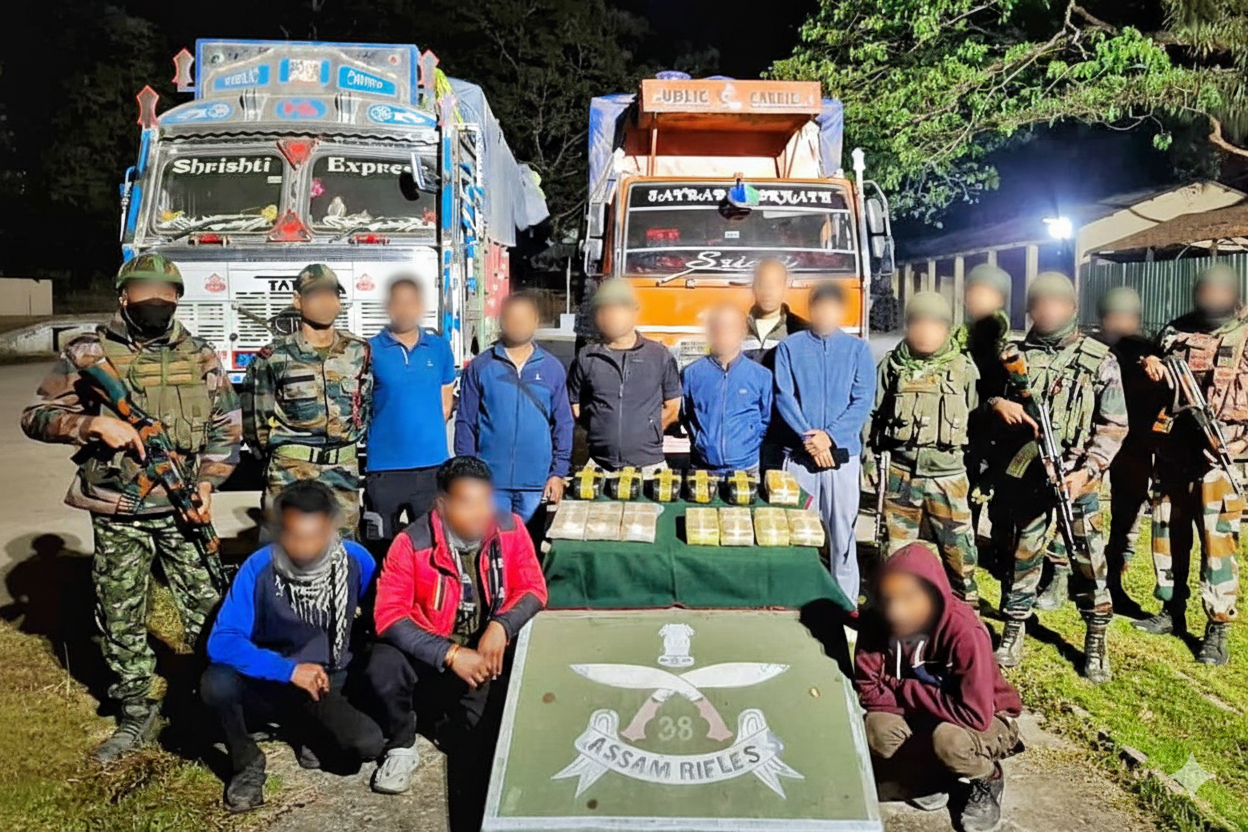 Assam Rifles and DRI Uncover Massive Yaba Drug Cache Worth Rs 39 Crore