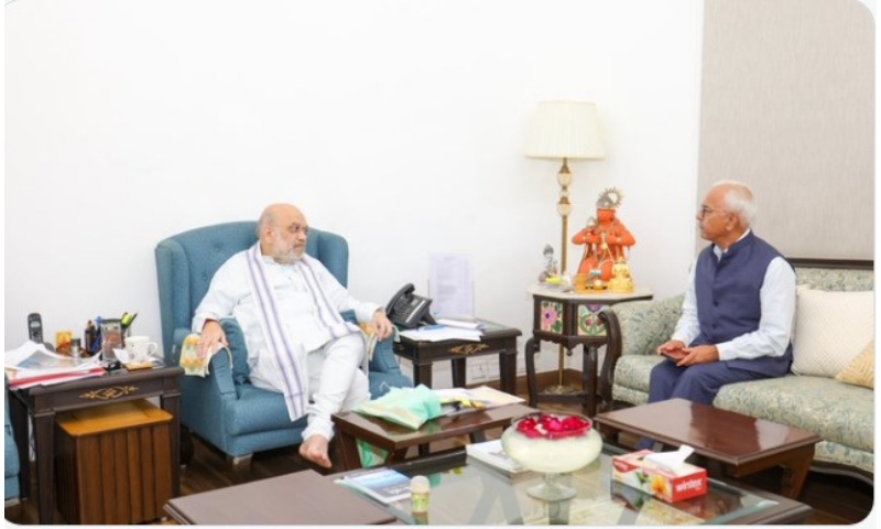 Manipur Governor Briefs Amit Shah on Urgent Security, Anti-Drug Action
