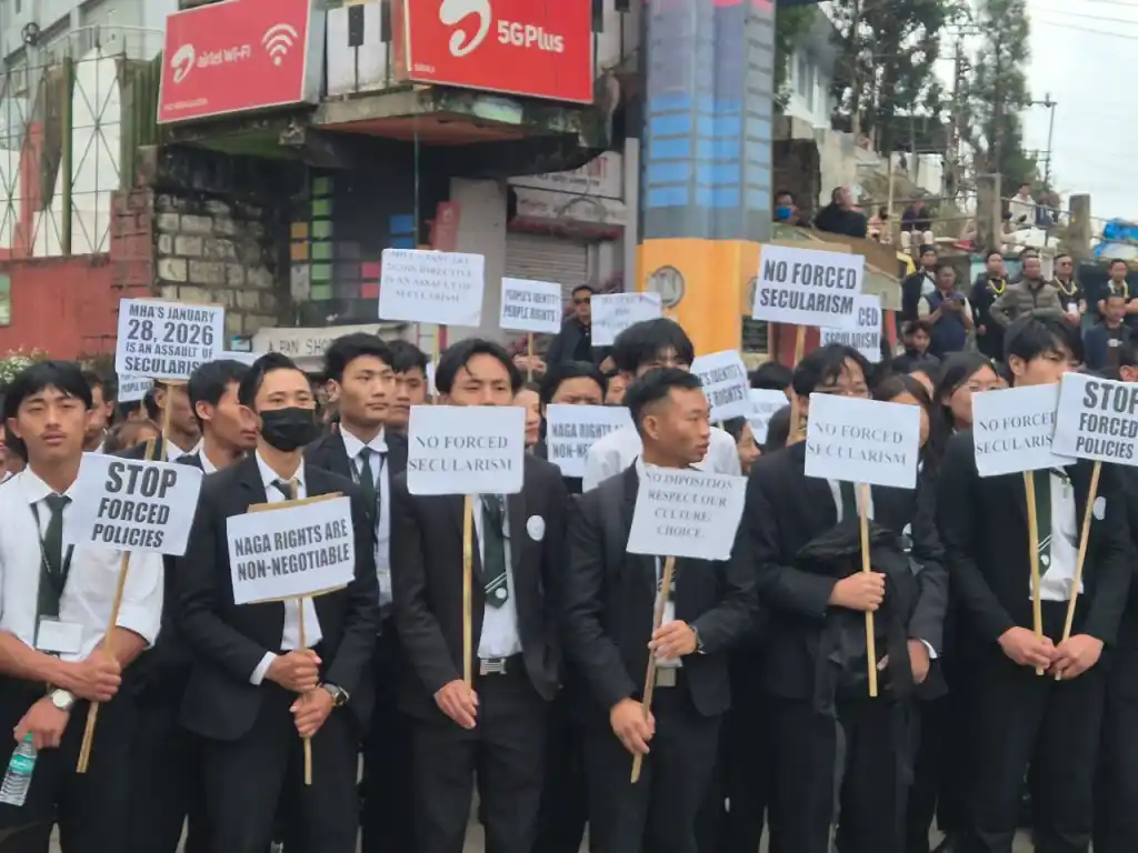 Naga Students’ Federation Leads Rally Against Vande Mataram Imposition