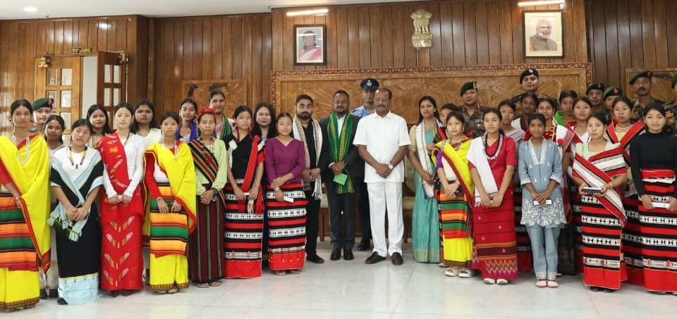 Tribal Girls of Dima Hasao Meet Tripura Governor on Assam Rifles Tour