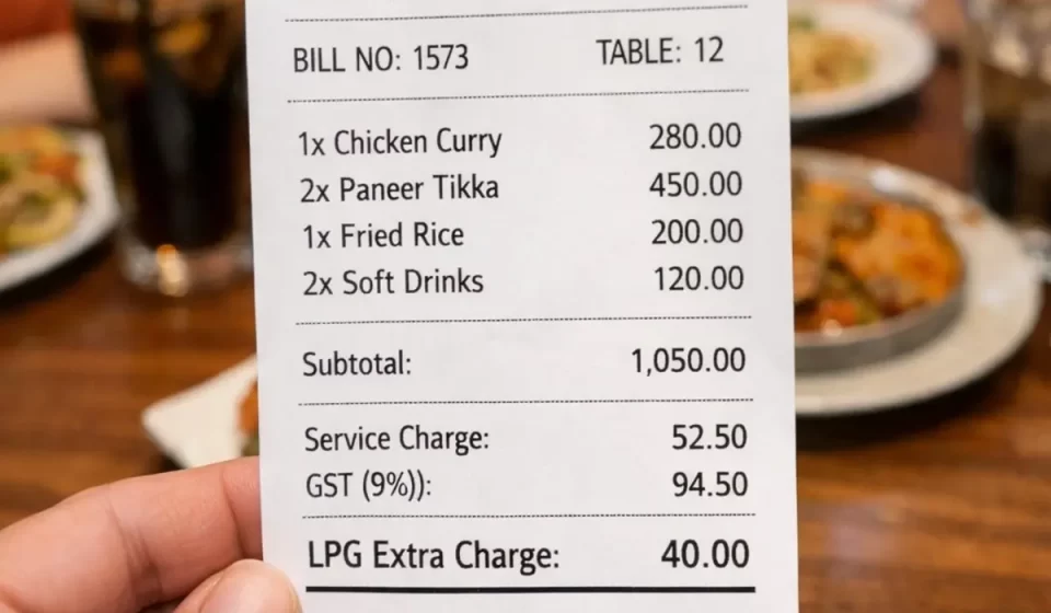 Hotels & Restaurants Banned from Adding LPG Charge — Face Penalties