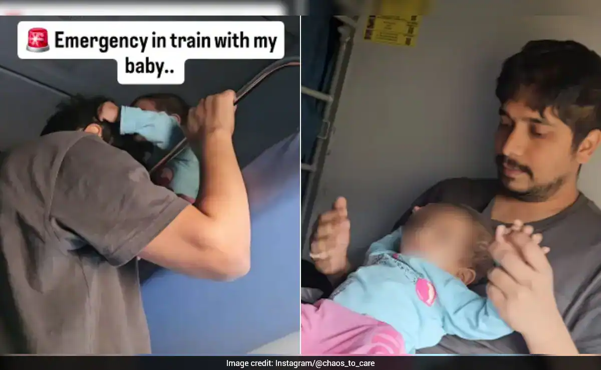 Mother Shocked as Indian Railways Rescues Sick Baby on Moving Train