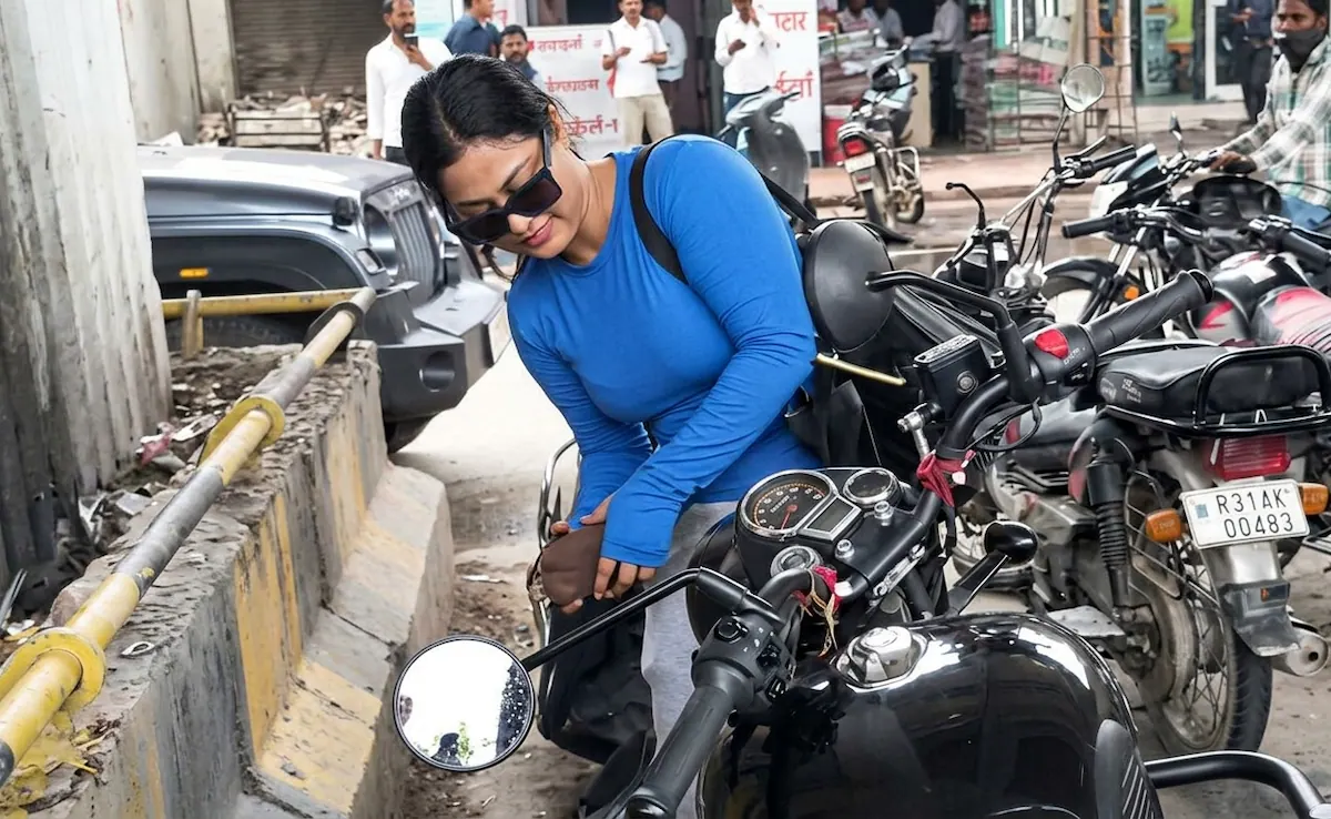 Viral Video: Woman Caught Vandalising Motorcycle — Shocking Act