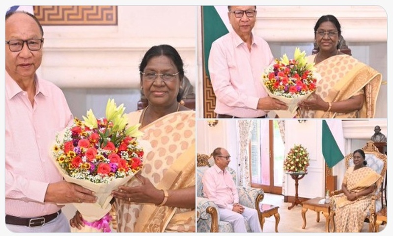Manipur CM Urgently Briefs President Murmu on State Crisis