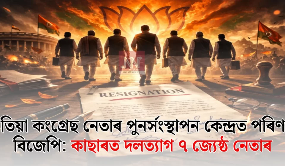 কাছাৰত বিস্ফোৰক দলত্যাগ: ৭ জ্যেষ্ঠ নেতাৰ প্ৰস্থানৰ ৰাজনৈতিক আঘাত