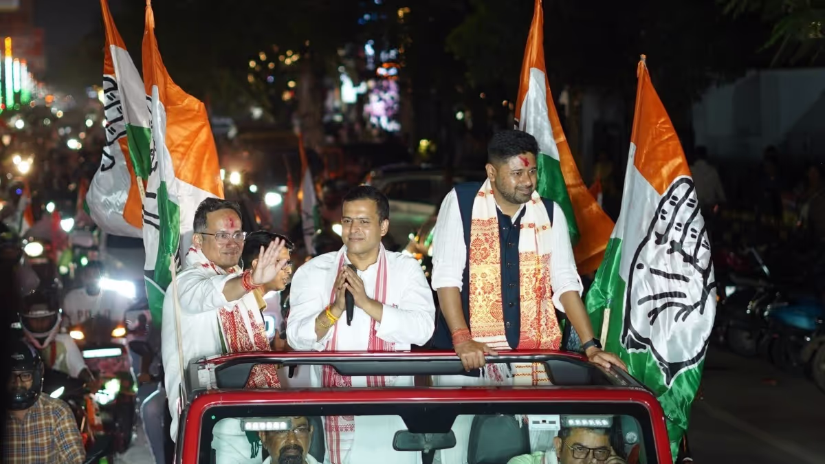 Assam Polls: Gogoi & Lurinjyoti Lead High-Energy Guwahati Roadshow