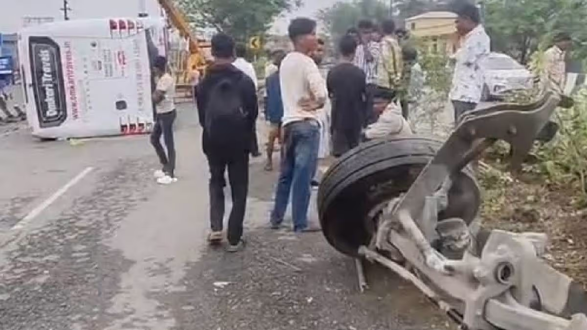 Passenger Bus Overturns on NH-27 at Jagiroad, Assam — Several Injured