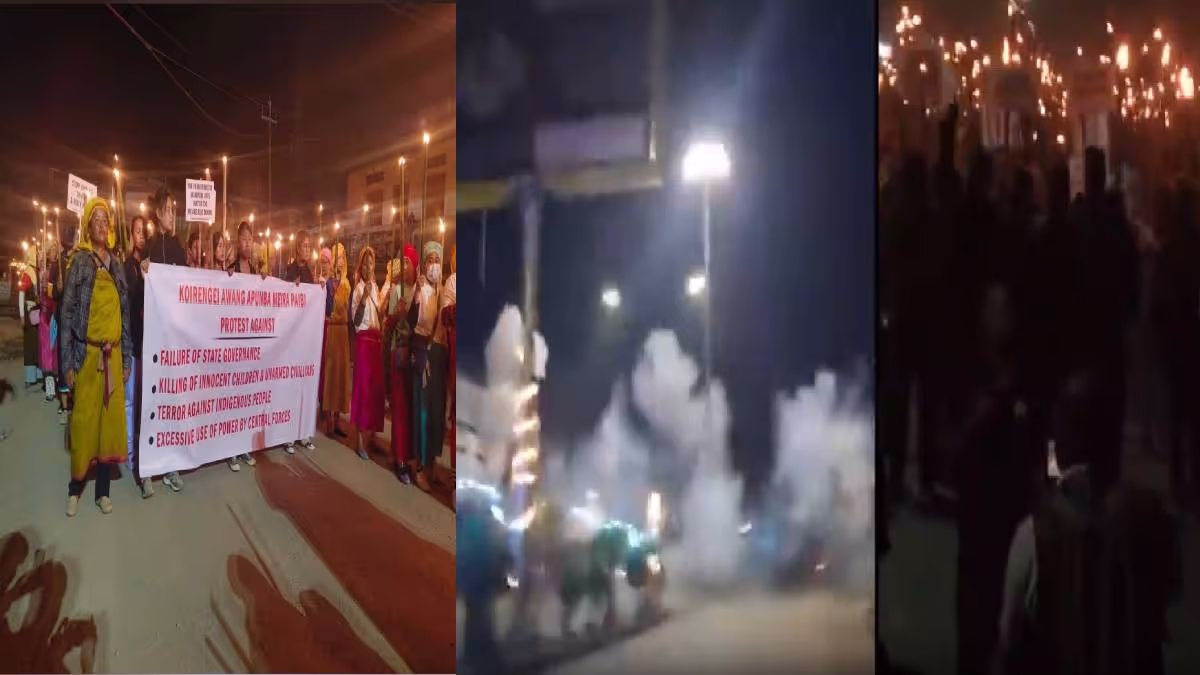 Tronglaobi Sparks Manipur Valley Protests; Security Uses Tear Gas