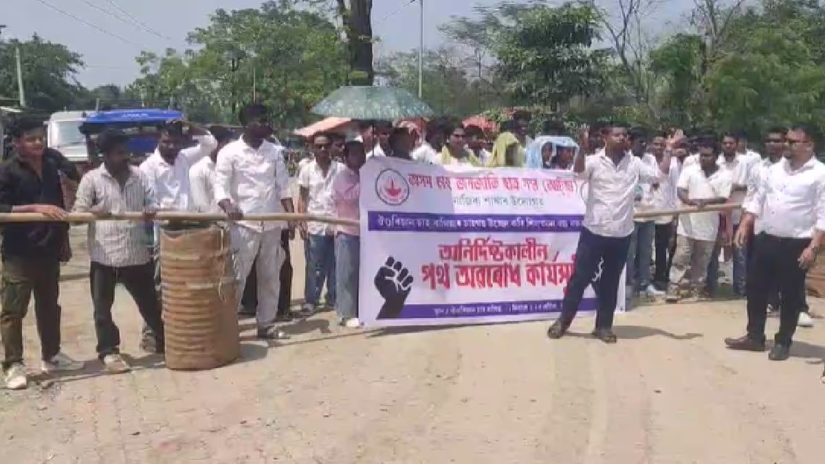 ATSA Begins Indefinite Road Blockade in Nazira Over Illegal Quarrying