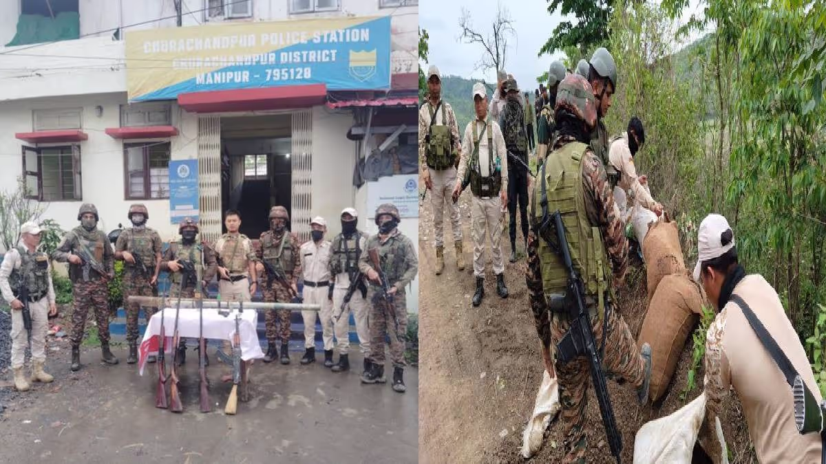 Security Forces Seize AK-47, Grenades & Mortar in Churachandpur