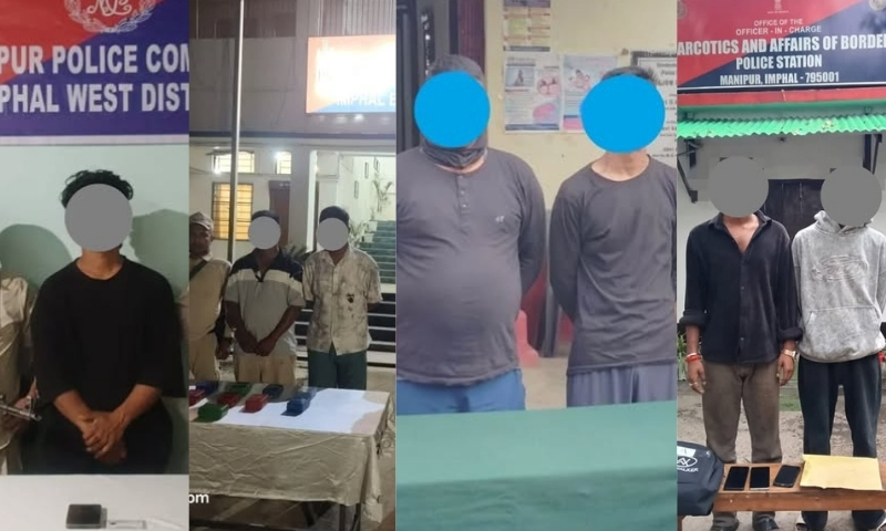 Manipur Security Forces Arrest Nine, Seize Drugs Amid Intensified Raids
