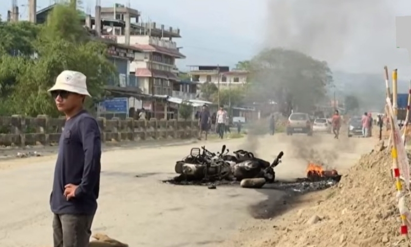 Shocking: Naga Women Burn Bike, Seize Drugs During UNC Shutdown