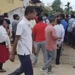 Massive Voter Queues in Guwahati's Jyotikuchi as Polling Starts