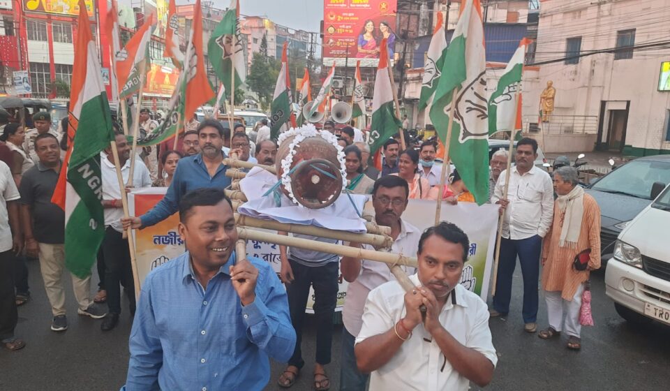 Congress Protest Over Gas Cylinder Price Hike Sparks Outcry