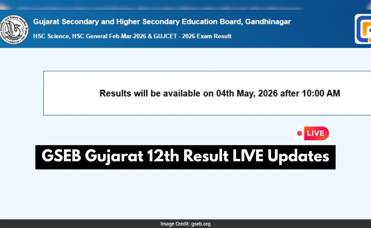 Gujarat 12th Result LIVE — GSEB HSC at gseb.org | Check Toppers