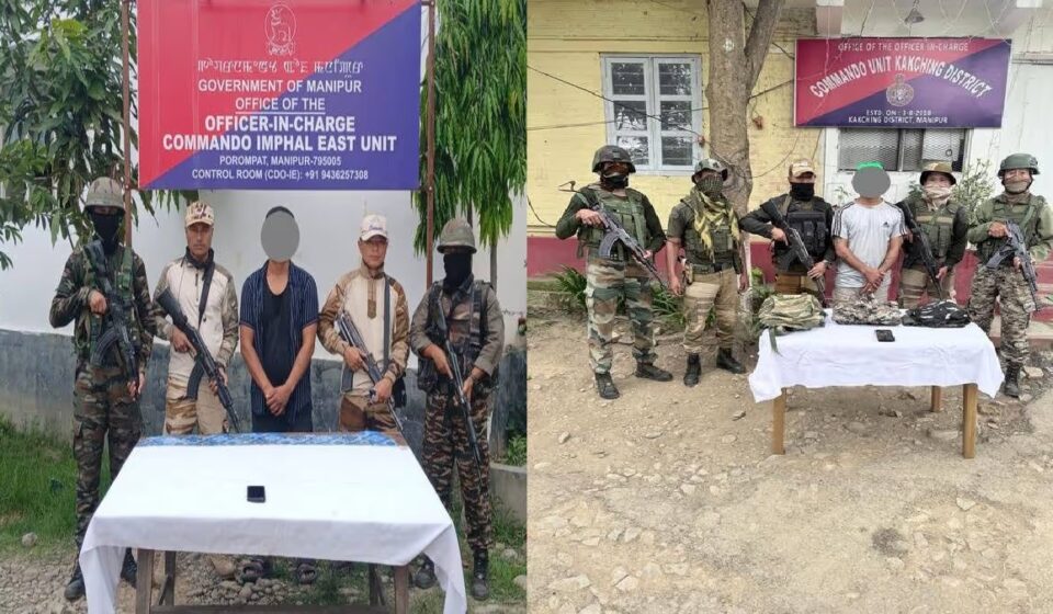 Security Forces Arrest Two KCP Cadres, Seize Arms in Manipur