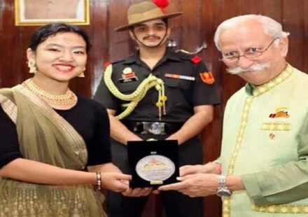Arunachal Governor Honours Manami Gamlin with 'Rising Sun' Medallion