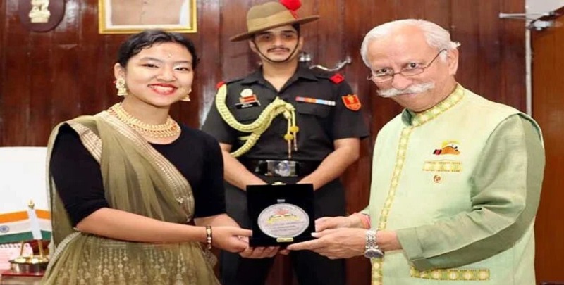 Arunachal Governor Honours Manami Gamlin with 'Rising Sun' Medallion