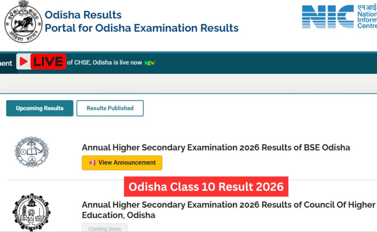LIVE: BSE Odisha 10th Result 2026 — Download AHSC Marksheet Now