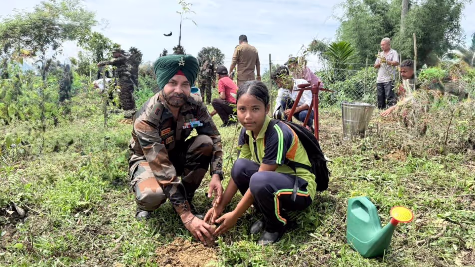 Assam Rifles' Inspiring Tinsukia Tree Plantation — 150 Join