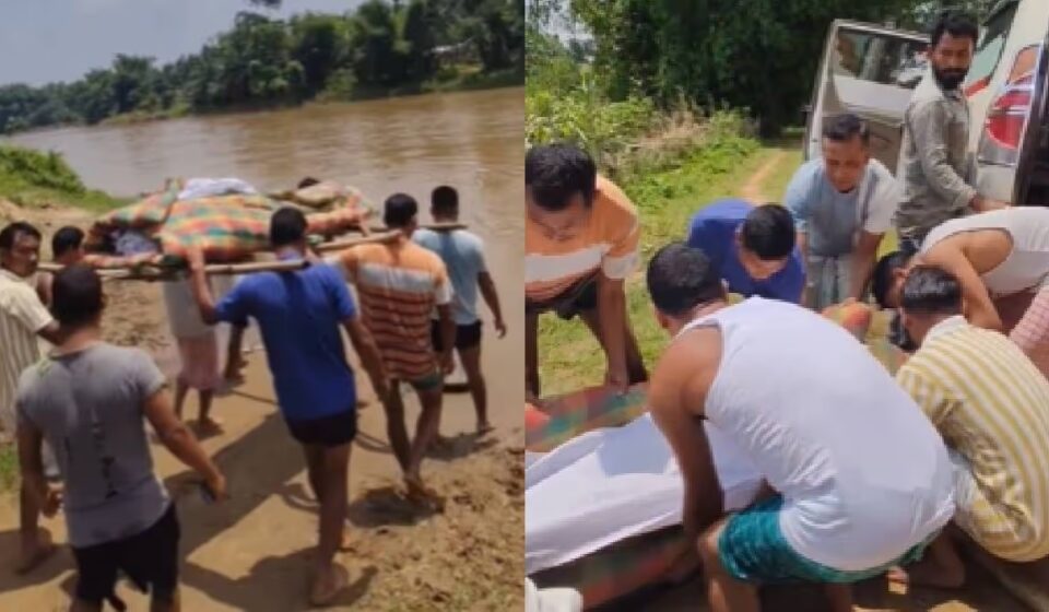 Assam Tragedy: Villagers Carry Deceased Across River — Bridge Needed