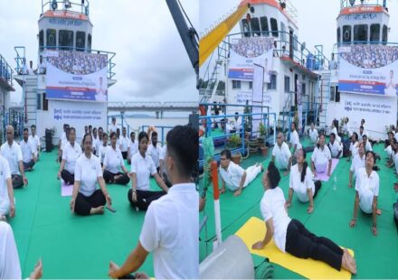 IWAI's Brahmaputra River Yoga Celebrates International Day of Yoga
