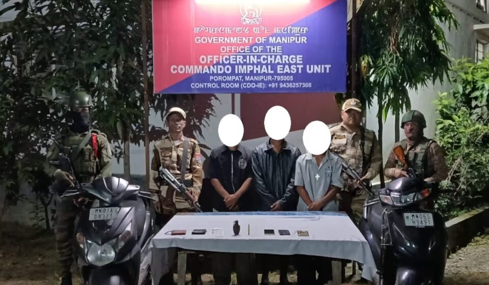Manipur Police Arrest 3 PREPAK Cadres; 19 Grenades, Arms Seized