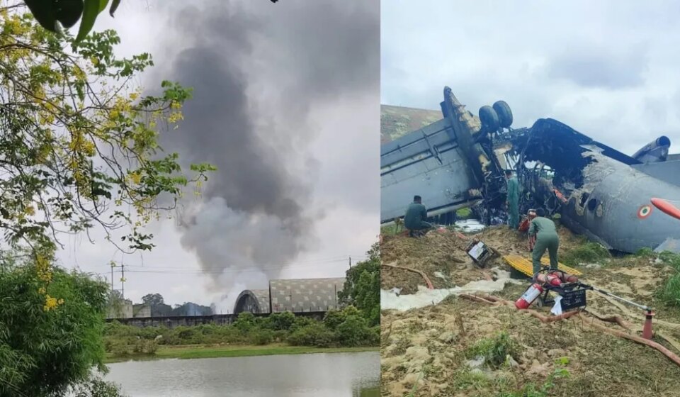 IAF AN-32 Crash at Jorhat Airbase in Assam — Pilot Feared Dead