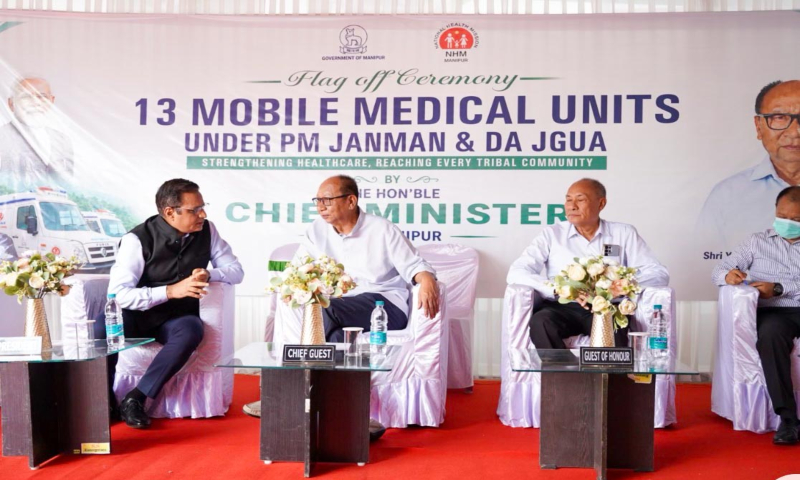 Manipur CM Launches 13 Mobile Medical Units to Expand Hill Healthcare