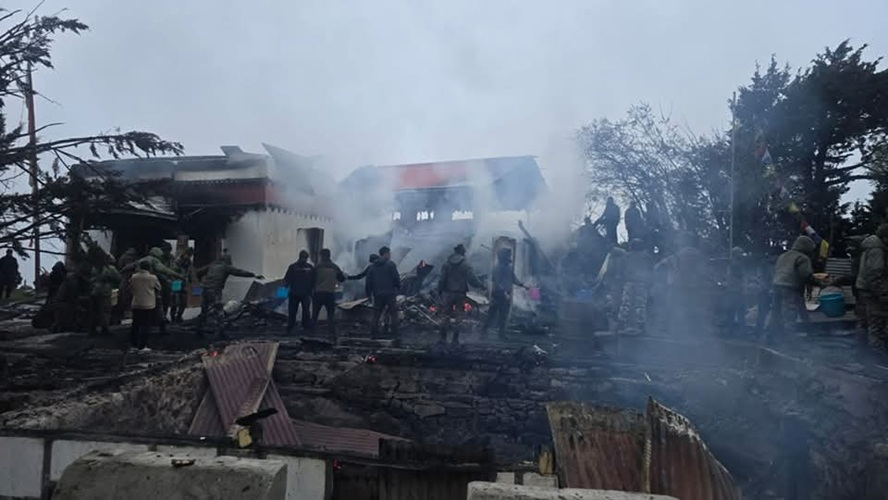Devastating Fire Destroys Historic Lachen Monastery, 2 Homes