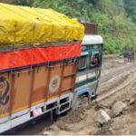 NH-37 Collapses in Manipur Monsoon — Truckers Demand Urgent Repairs