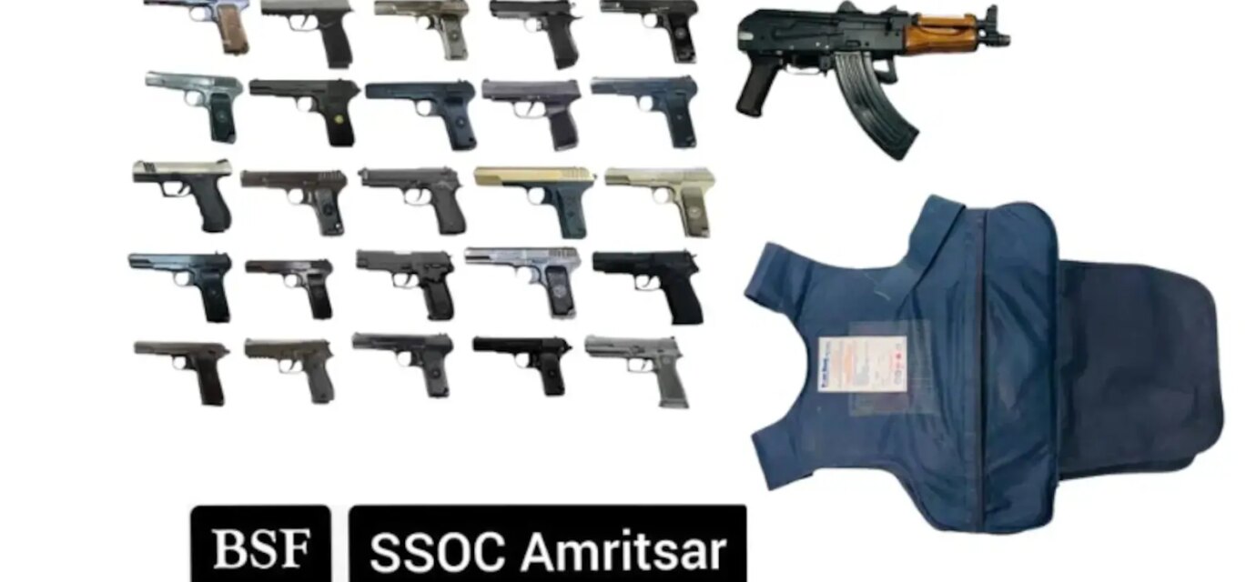 Major Arms Haul: AK-47 & 26 Pistols Seized Near Amritsar Border