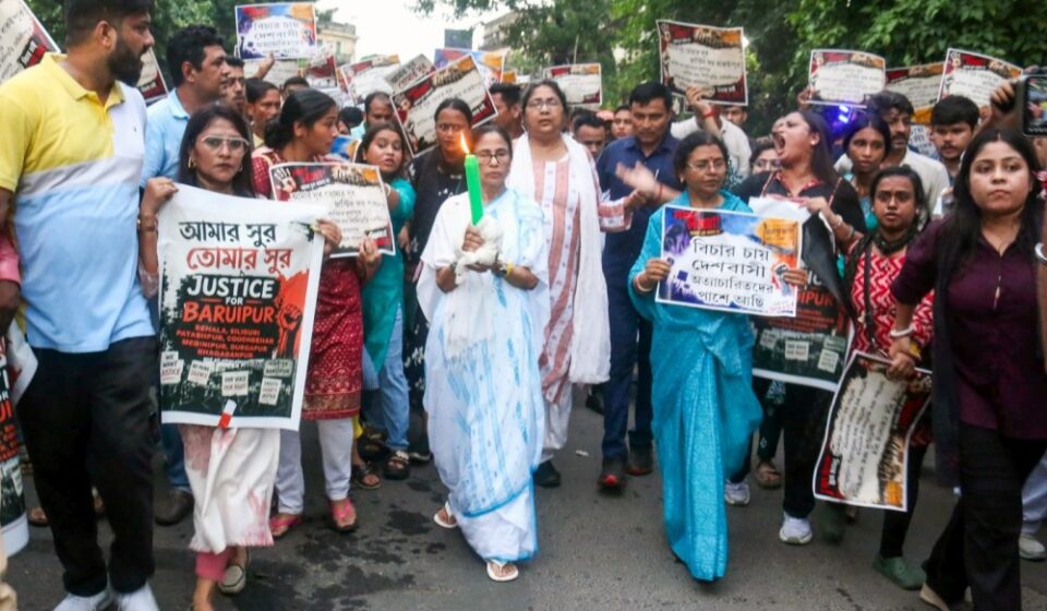 Mamata Banerjee Leads Candlelight Protest Demanding Justice for Baruipur