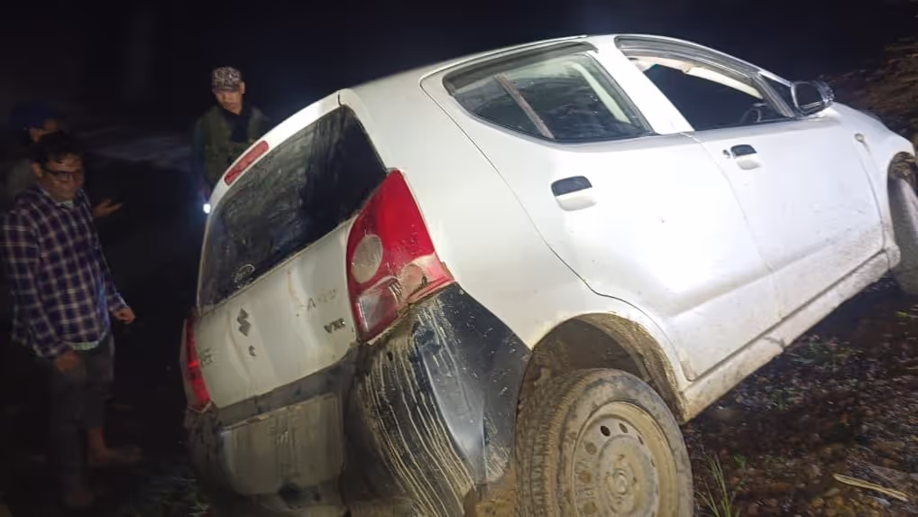 Dramatic CRPF Rescue in Manipur: Two Saved After Car Skids on NH-2