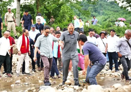 Union Ministers, CM Assess Flood Damage in East Siang: Urgent Relief