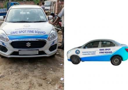 6 GMC Vehicles Enforce Spot Fines for Guwahati Road Offences