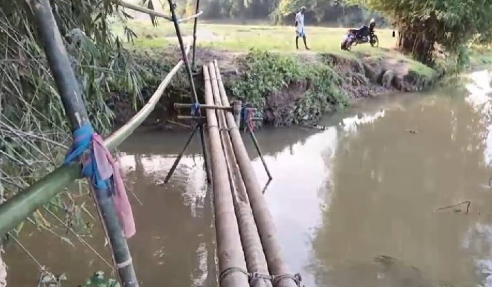 Kaliabor Bridge Woes: Shalkona-Bamuni Residents Use Risky Footbridge