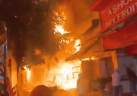 Massive Fire Guts 40 Shops at Shiv Market Near Jammu Railway Station