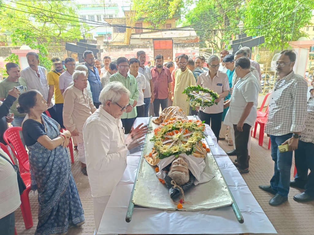 Final Tributes Paid to Biman Bihari Dhar in Heartfelt Farewell
