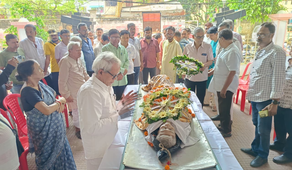 Final Tributes Paid to Biman Bihari Dhar in Heartfelt Farewell